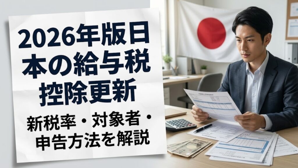 2026年版：日本の給与税控除ルール更新｜新税率・対象者・従業員の申告方法を簡単解説