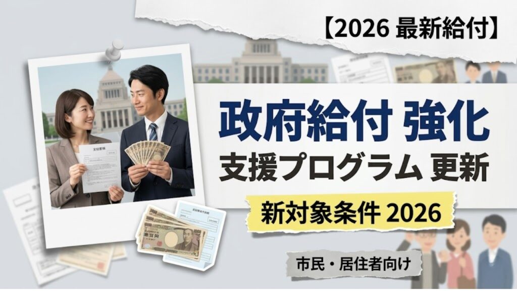 2026年日本政府給付｜強化された支援プログラムと更新された対象条件をわかりやすく解説