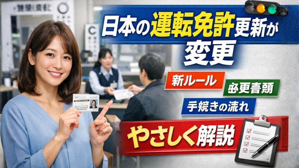 日本の運転免許更新が変更｜新ルール・必要書類・手続きの流れをやさしく解説